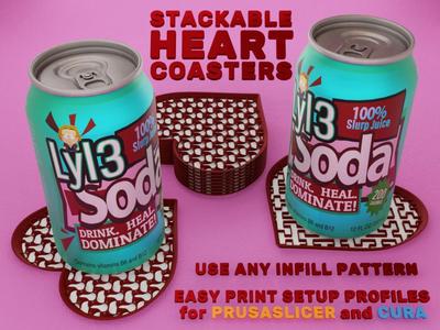 Stackable Heart Coasters