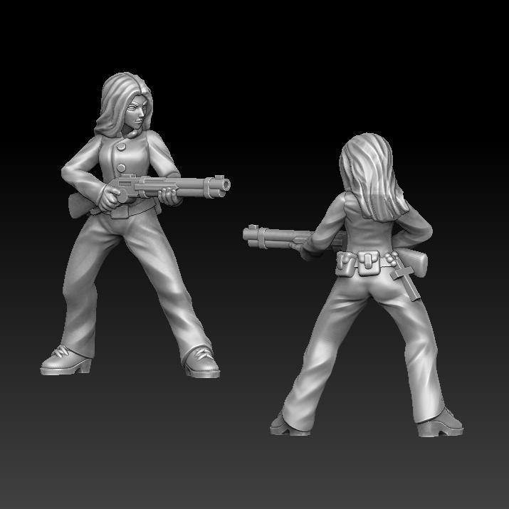 Woman with gun