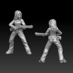 Woman with gun