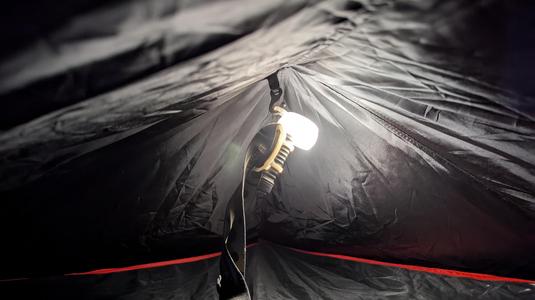 parametric Headlamp Diffusor with loop/hook for tent-ceiling mount