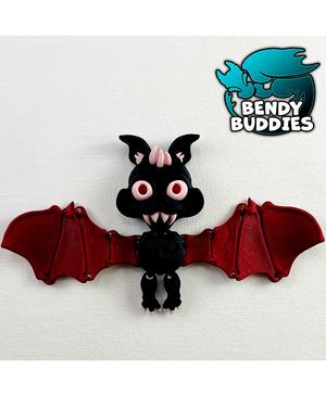 Batcus Cute Bat / Undead Blood Drinker Articulated / Print-in-Place Vampire Dracula Creature 