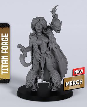 Kairn Headhuntress - With Free Dragon Warhammer - 5e DnD Inspired for RPG and Wargamers