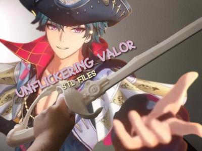 STL Files | Wuthering Waves ( WUWA) Unflickering Valor sword - Brant weapon for cosplay / prop weapo