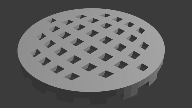 Cylinder Grid for Toothbrush Mug