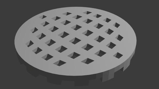 Cylinder Grid for Toothbrush Mug