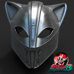 Feline Warrior Helmet wearable /Cosplay