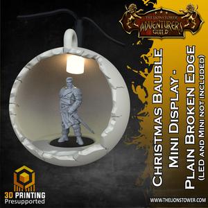 Christmas Bauble Mini Display - Broken edge, Plain interior - presupported