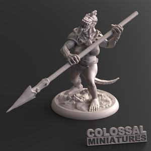 Lizardfolk Female Spear Two Handed A