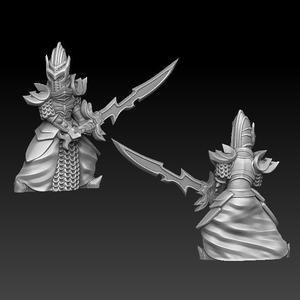 Dark elf warrior with twohanded sword
