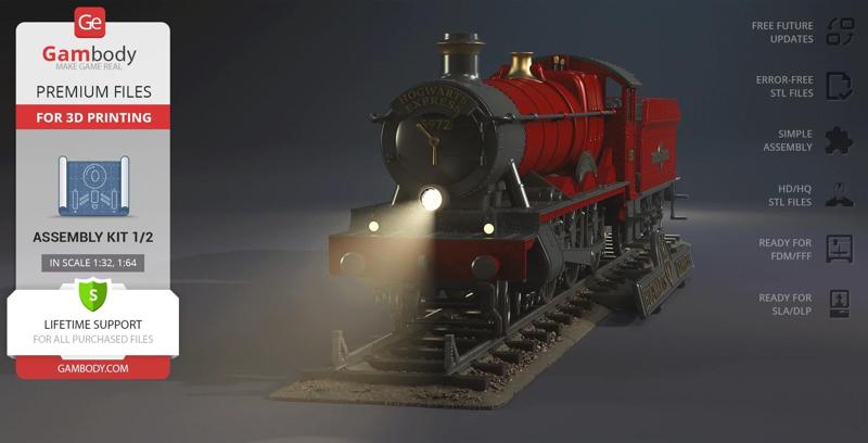 Hogwarts Express 3D Printing Model | Assembly Kit 1 - Steam Locomotive