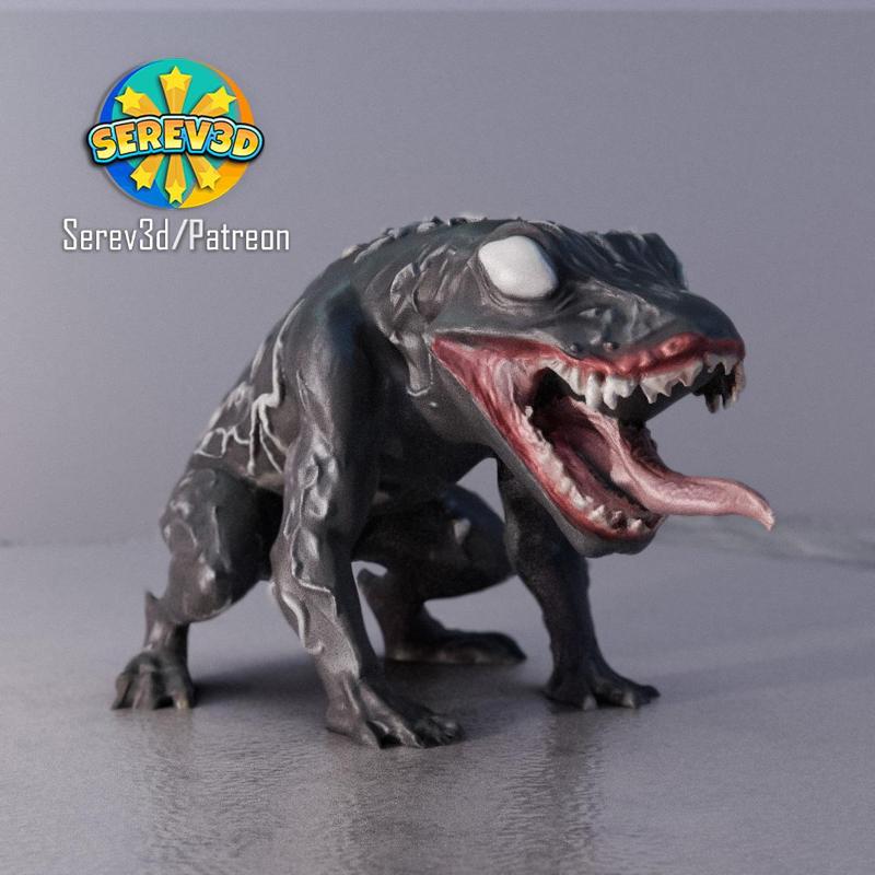 Venom Frog - Venom 3 Movie -  3D print STL and multicolor 3MF file