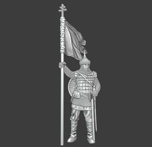 Medieval Kyiv warrior - with banner