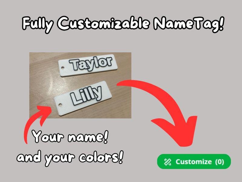 Name tag - customizable