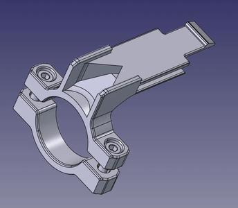 Screw-on display holder for the OpenBikeSensor   