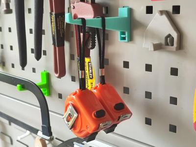 Square Hole Pegboard - Single Long Hook