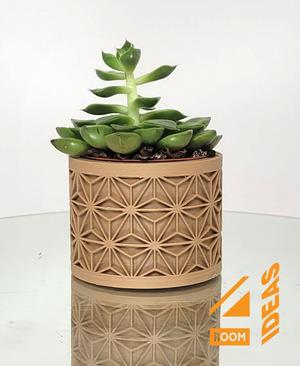 Succulent Planter Japanese Style - Hemp Leaves/Asanoha V1