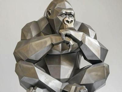lowpoly Thinking Ape