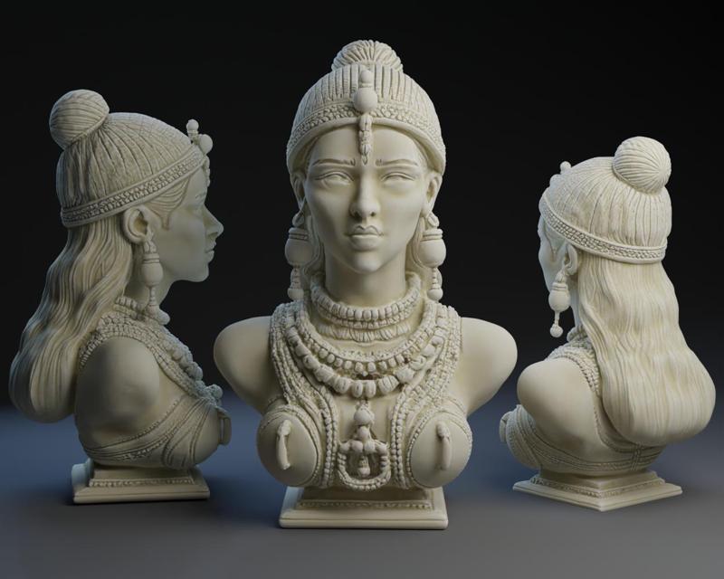 Bust of Vesna Moon,  the Queen of the Autum Jam Band Festival
