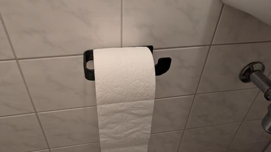 Minimalist toilet paper holder