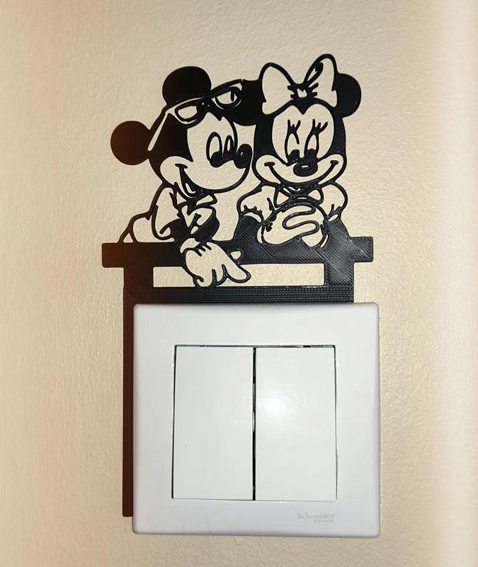 Decorative Light Switch Cover – Mickey and Minnie Mouse