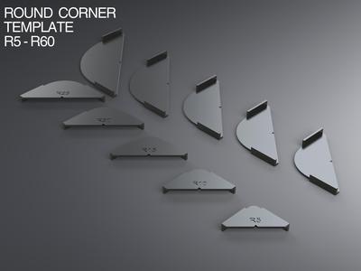 Round Corner Templates R5-R60