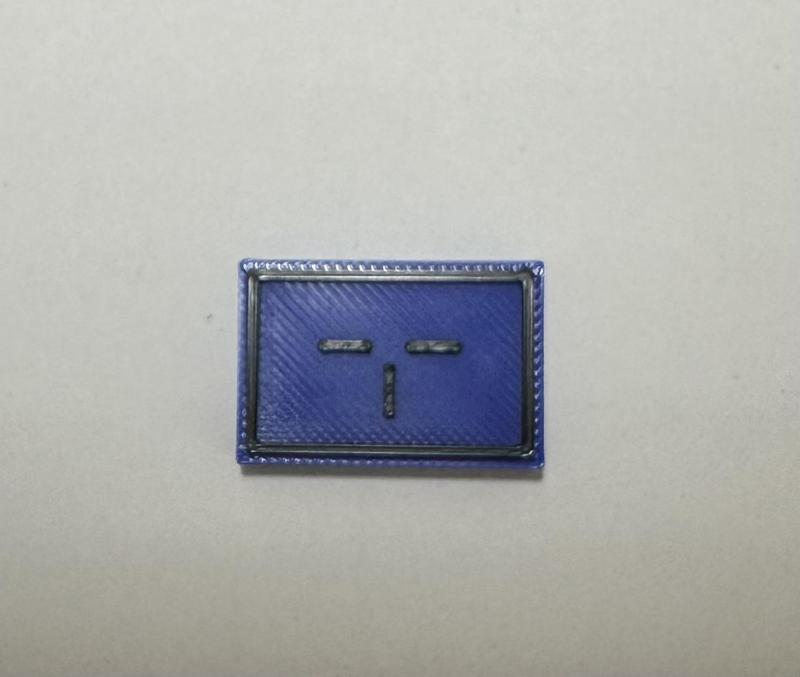 Militärisches Symbol Scharfschütze Blau (ohne Einheitsgröße)