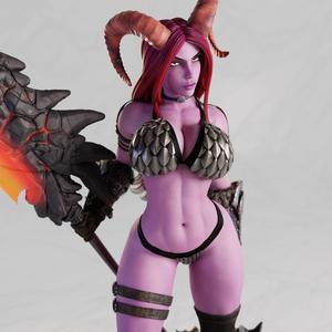 Noctra Blackfowl - Tiefling - Knightly Desires - presupported - QB Works