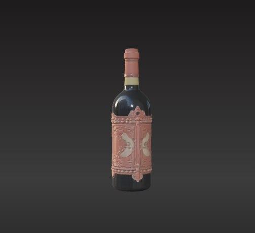 Medieval Wine Bottle  (Print-in-Place)