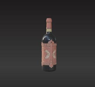 Medieval Wine Bottle  (Print-in-Place)
