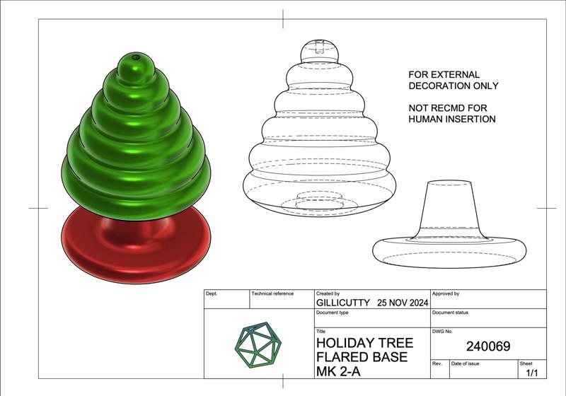 Ornament With Flared Base