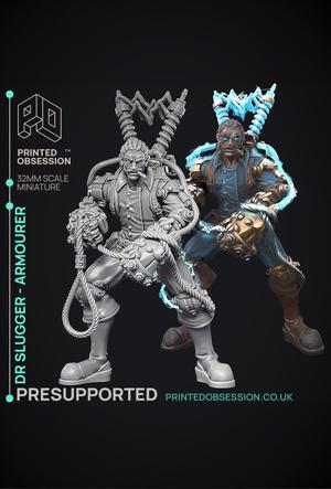 Armourer Alchemist - Dr Slugger - Ghast Buster - PRESUPPORTED - Illustrated and Stats - 32mm 