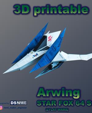 STAR FOX 64 Arwing (Lylat Wars)