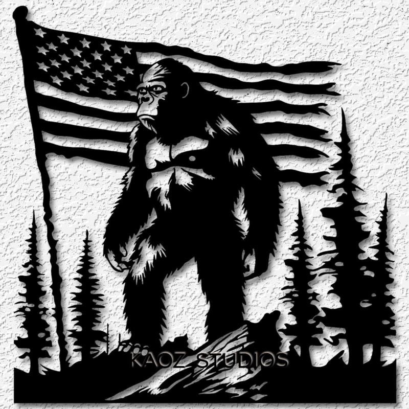 funny bigfoot wall art sasquatch wall decor yeti decoration