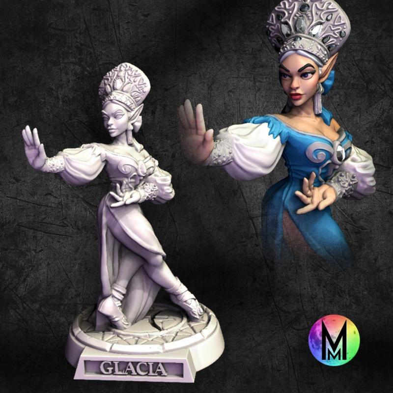 High Elf Monk Female - Glacia the High Elf Monk ( Frost themed high elf monk / sorcerer )