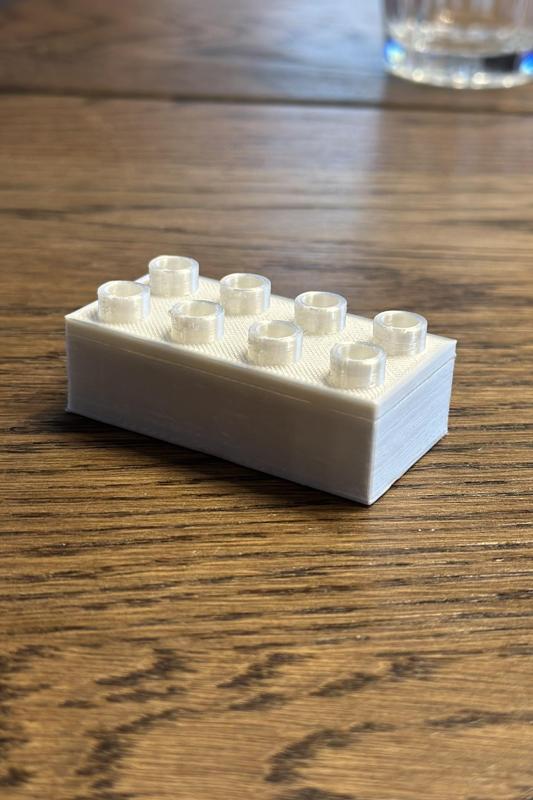 Lego Duplo 2x4 Brick - model oversized to eliminate shrinkage, no support needed