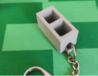 Cinder block keychain