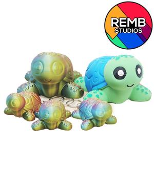Cute Turtle Remb Studios, STL file for 3D printing, STL print files, Print in Place
