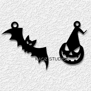 bat jackolantern charms halloween keychains