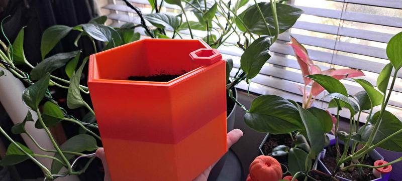 Self Watering Hexagonal Plant Pot