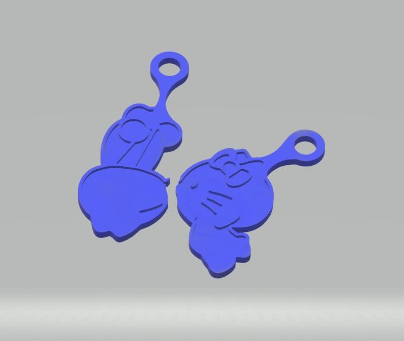Hello Kitty Spiderman kiss keychain