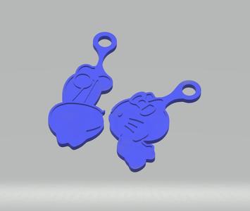 Hello Kitty Spiderman kiss keychain