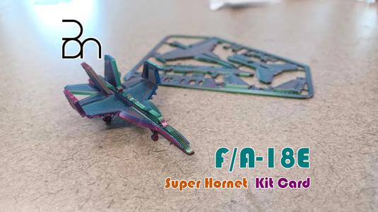 F/A-18E Super Hornet Aircraft Kit Card with Compliant Folding Wings