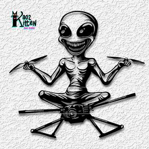 Alien Drones wall art Outer world drone space decor