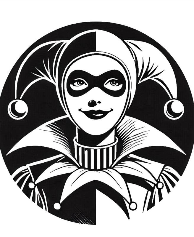 Leather Stamp 85mm Harlequin #6