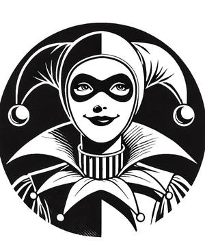 Leather Stamp 85mm Harlequin #6