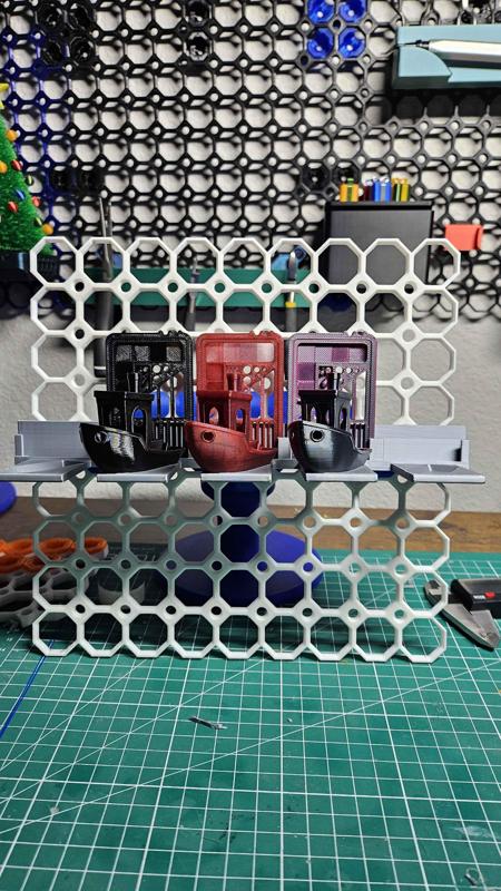 Multiboard Benchy Shelf 30Deg Mini AIO Test Card Holder- Push Fit Ver