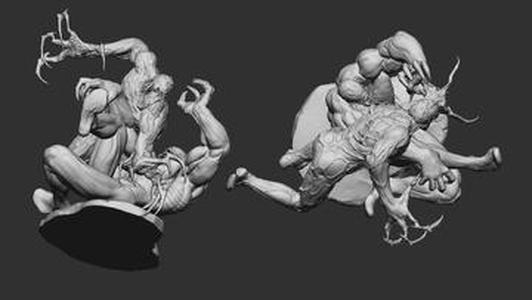 Venom Vs Carnage Statue