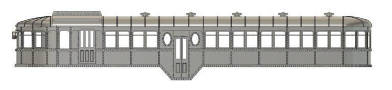 HO Scale GE-Wason Motor Car - BR&P 1002 - Shell and Chassis