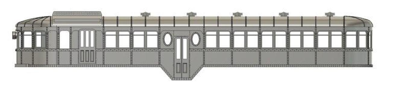 HO Scale GE-Wason Motor Car - BR&P 1002 - Shell and Chassis