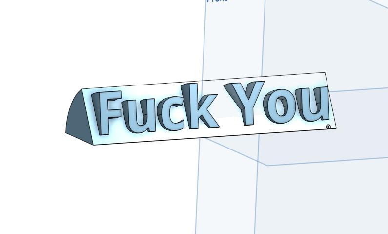 Fuck you Placard